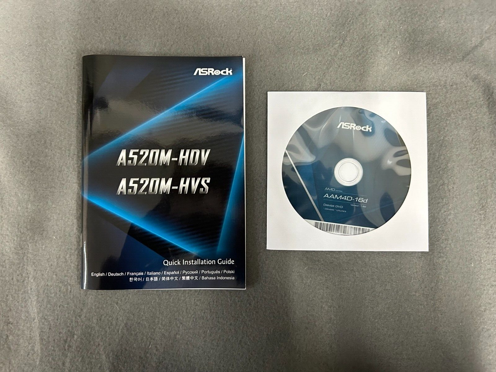 ASRock A520M-HDV User Manual and CD Original