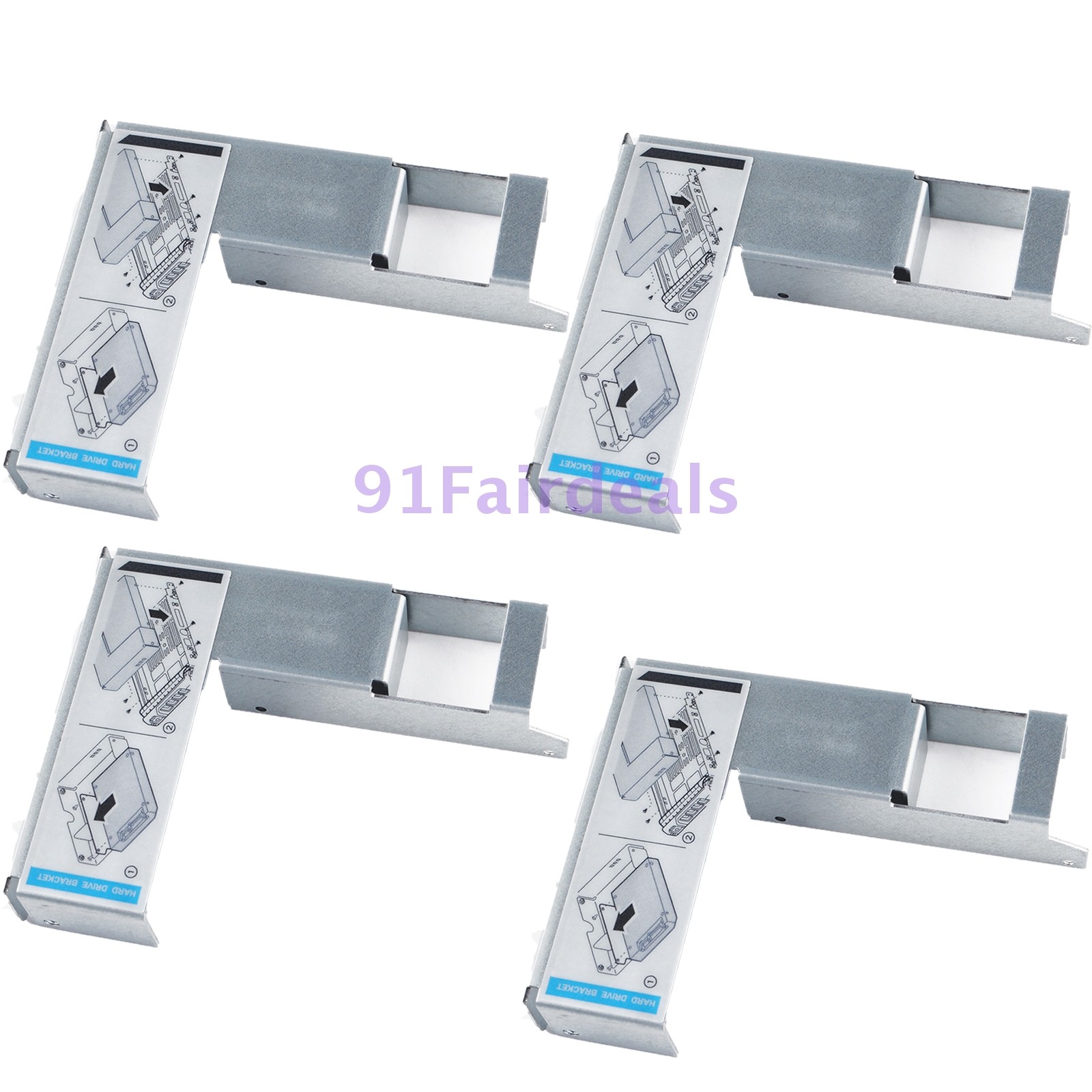 4PCS 9W8C4 3.5" to 2.5" Adapter For Dell R710 R720 R730 T420 HDD Tray Caddy