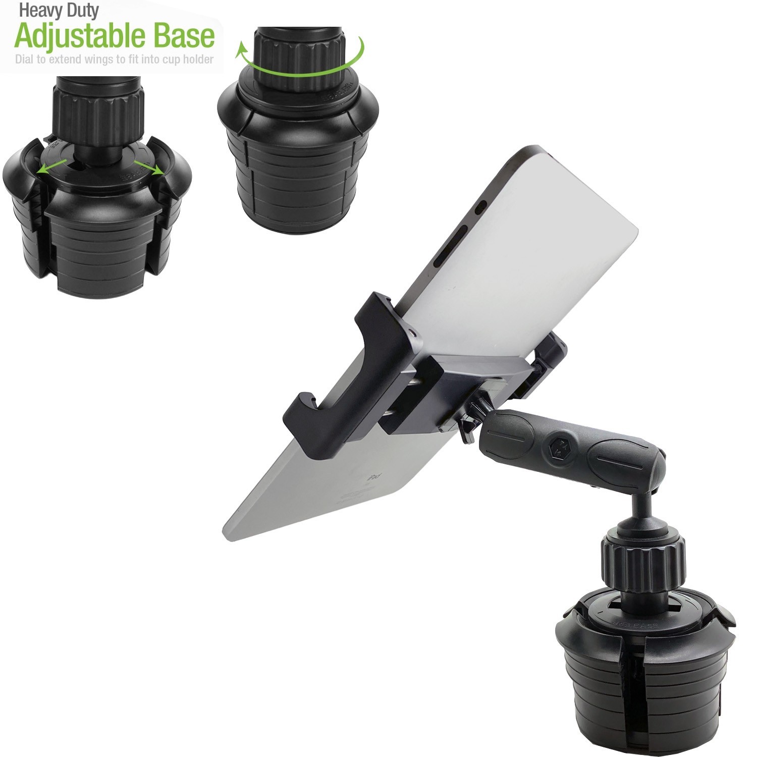 ROBUST ARM Car Cup Holder Mount for Apple iPad Pro 12.9 Air Mini Tablet iPhone *