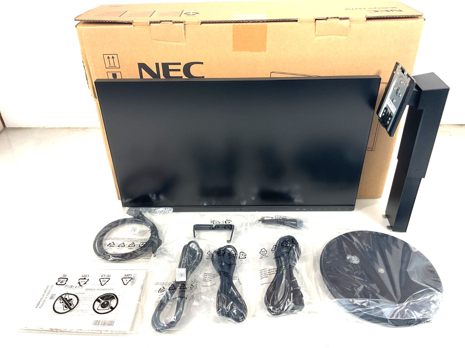 NEC MultiSync EA271F 27" FHD 1920x1080 75Hz IPS LED Monitor Speakers - EA271F-BK