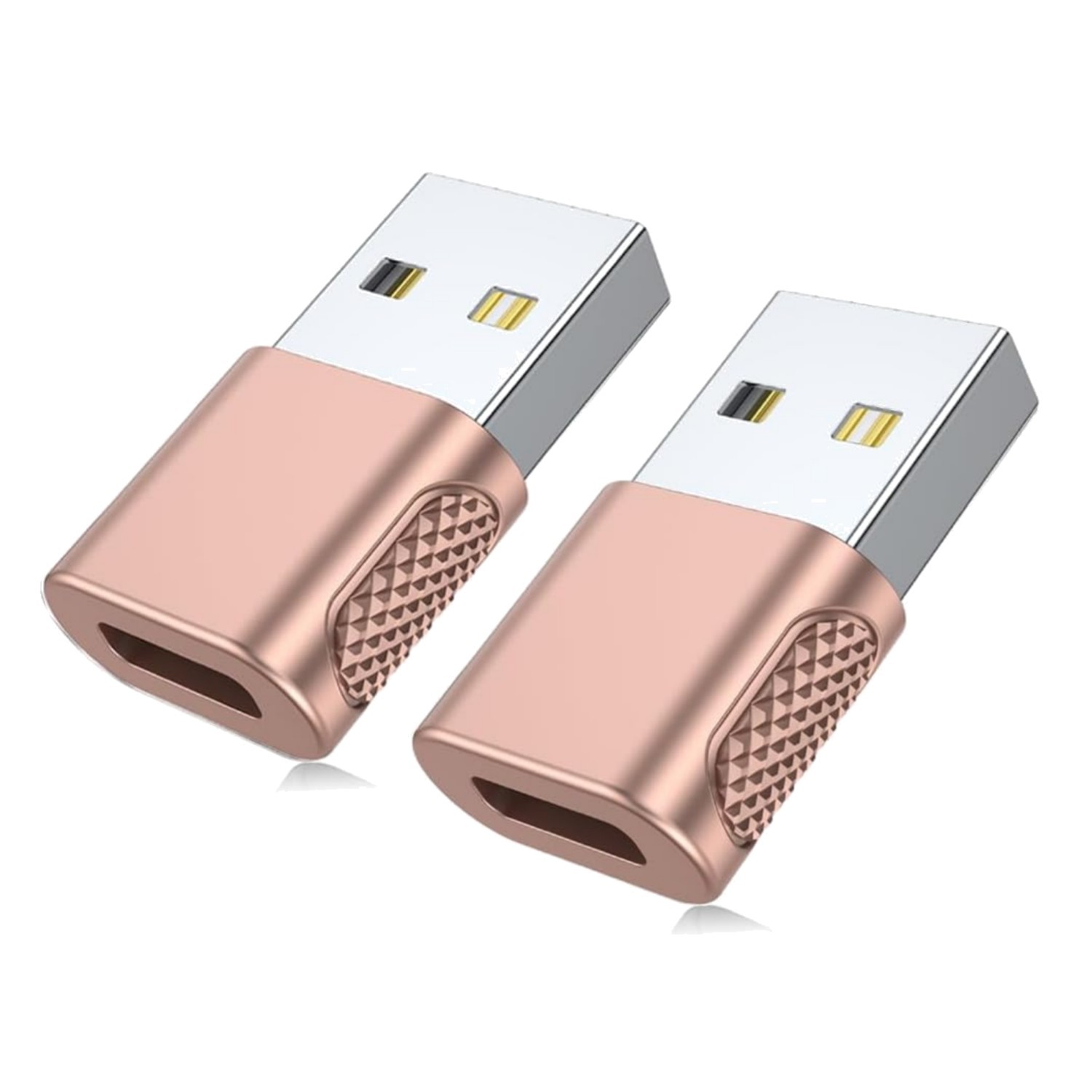 Effortless Plug-and-Play USB-C to USB-A Adapter - 2-Pack with 18W Charging