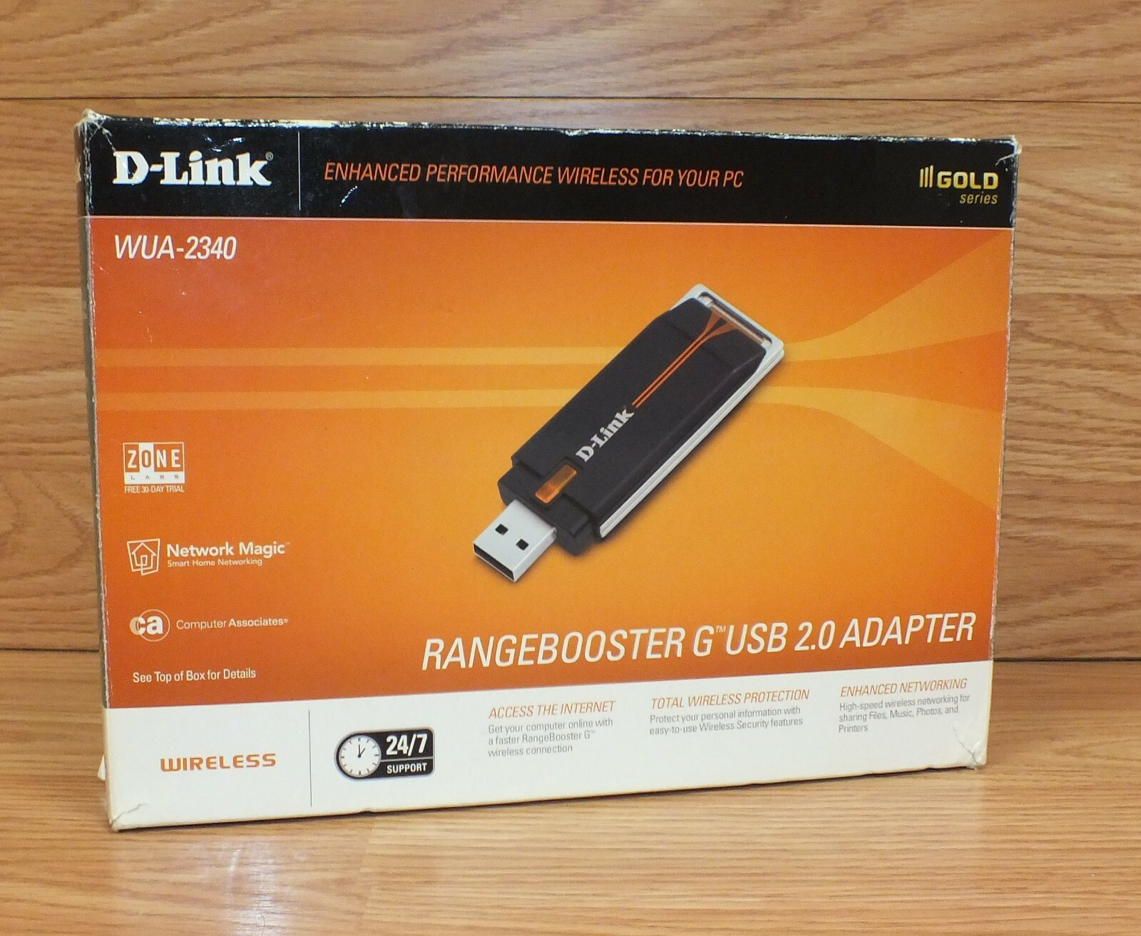 Genuine D-Link (WUA-2340) Gold Series Rangebooster G USB 2.0 Adapter **READ** 