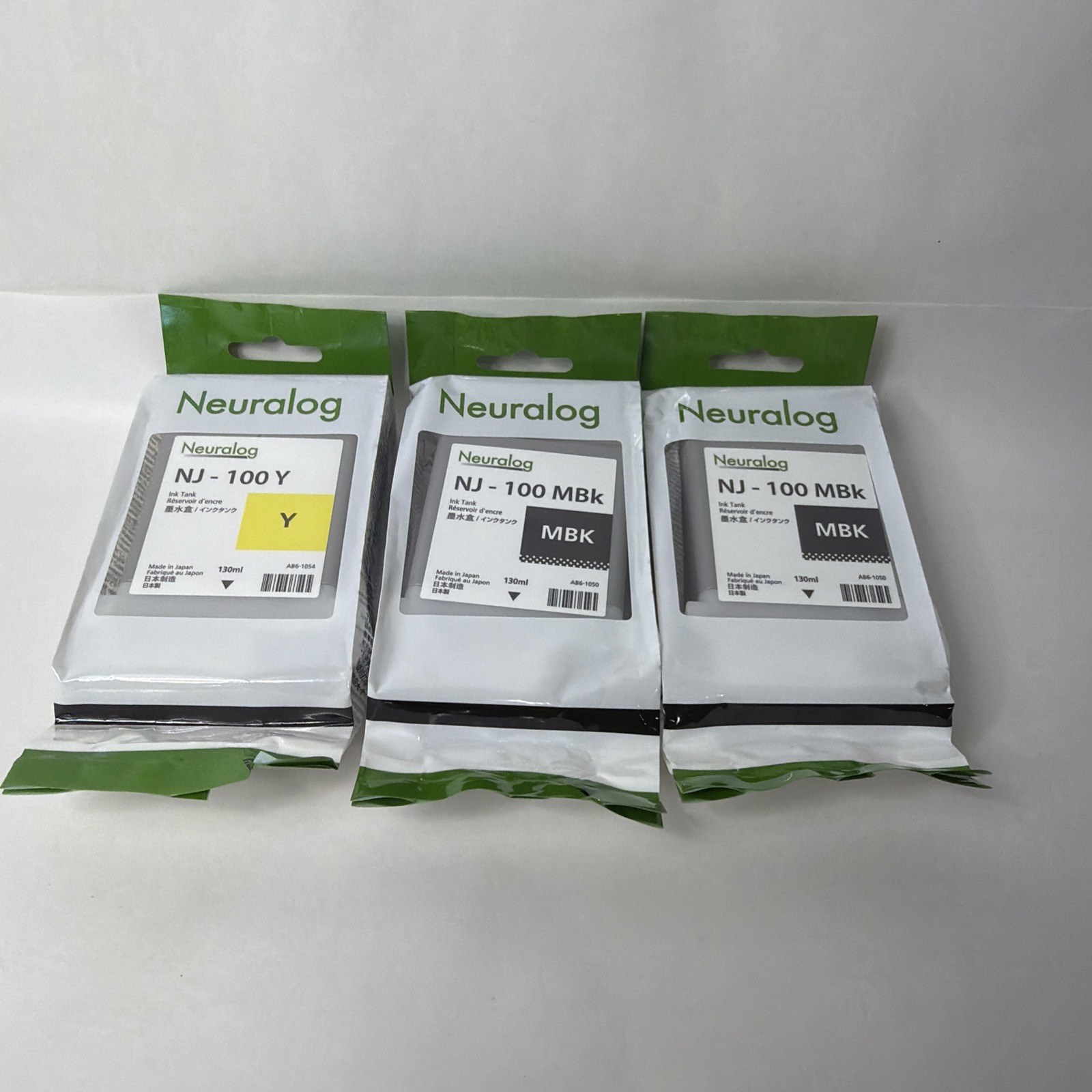 Neuralog NJ-100BK  130ml (2) And (1) NJ-100 Y Factory Sealed New