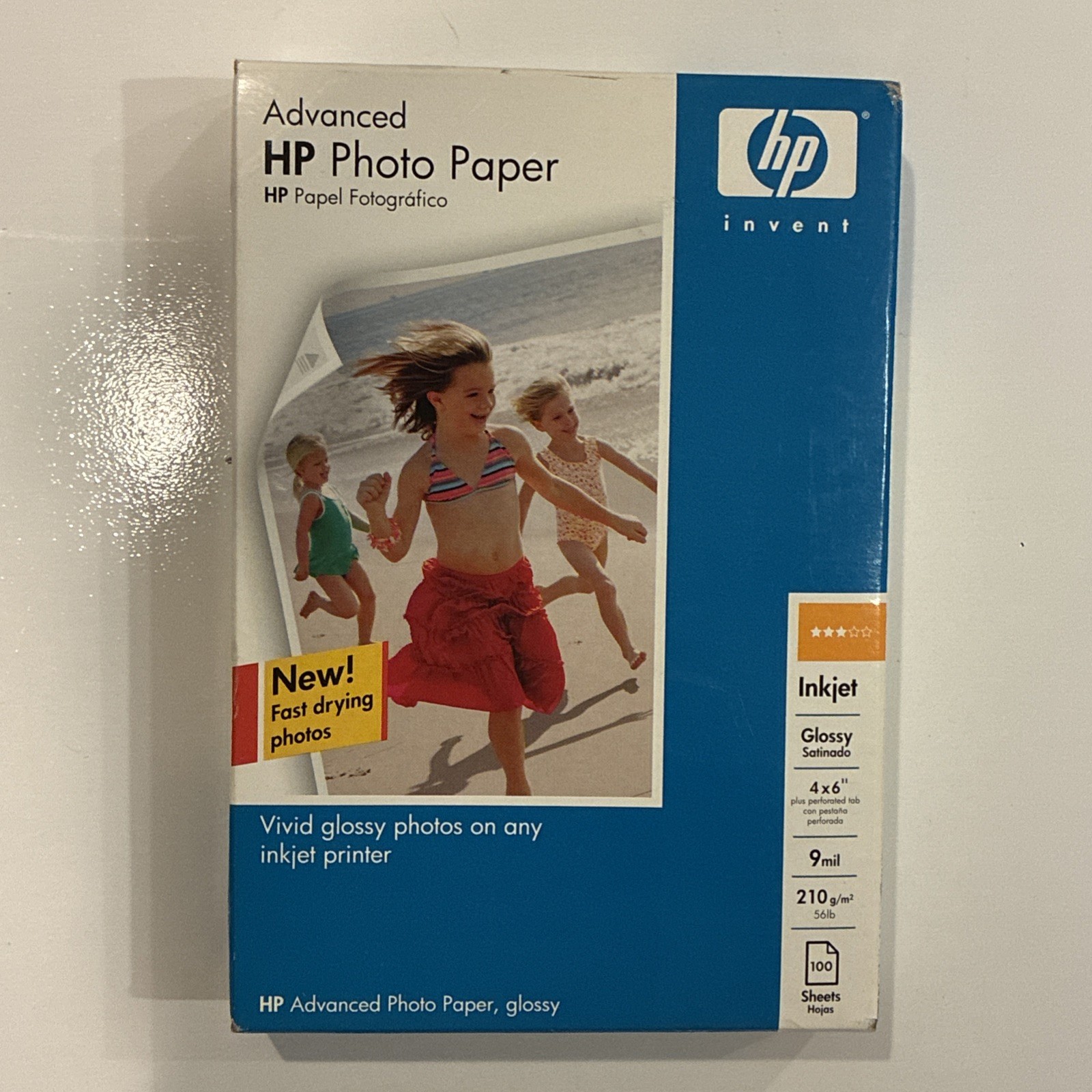 HP Advanced Photo Paper Glossy 4x6" Inkjet 100 Sheets 9mil 210g New Sealed Box