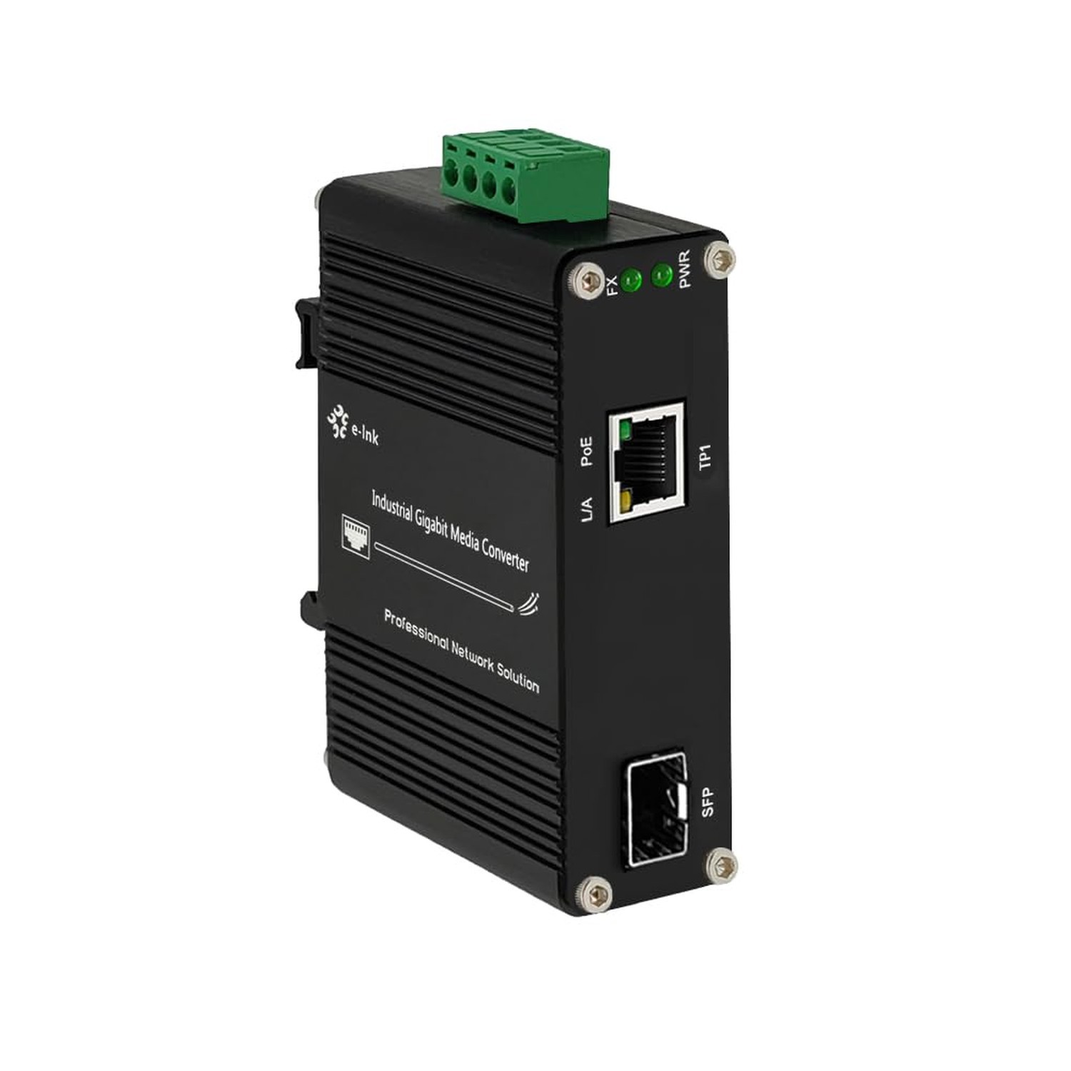 Hardened Network Industrial Gigabit Ethernet Fiber Media Converter 100/1000BA...