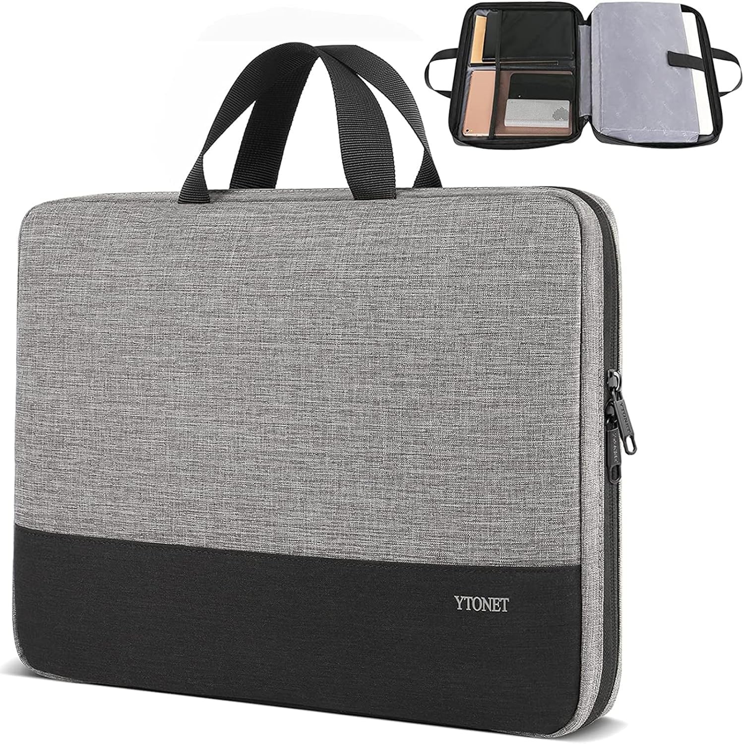 15.6 inch TSA Laptop Sleeve Computer Bag Water Resistant Case for Lenovo, HP, De