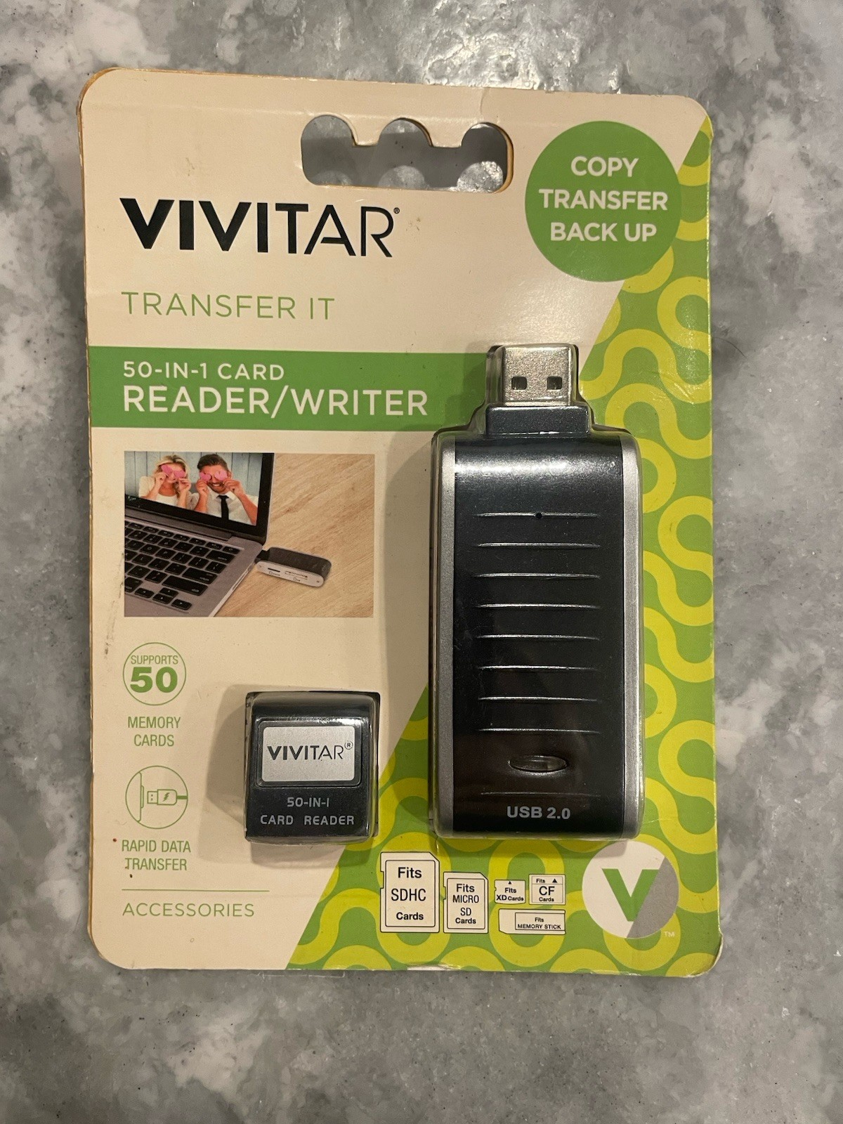 Vivitar VIV-RW-5000-BLK Reader 50-in-1 Card - Black (NEW)