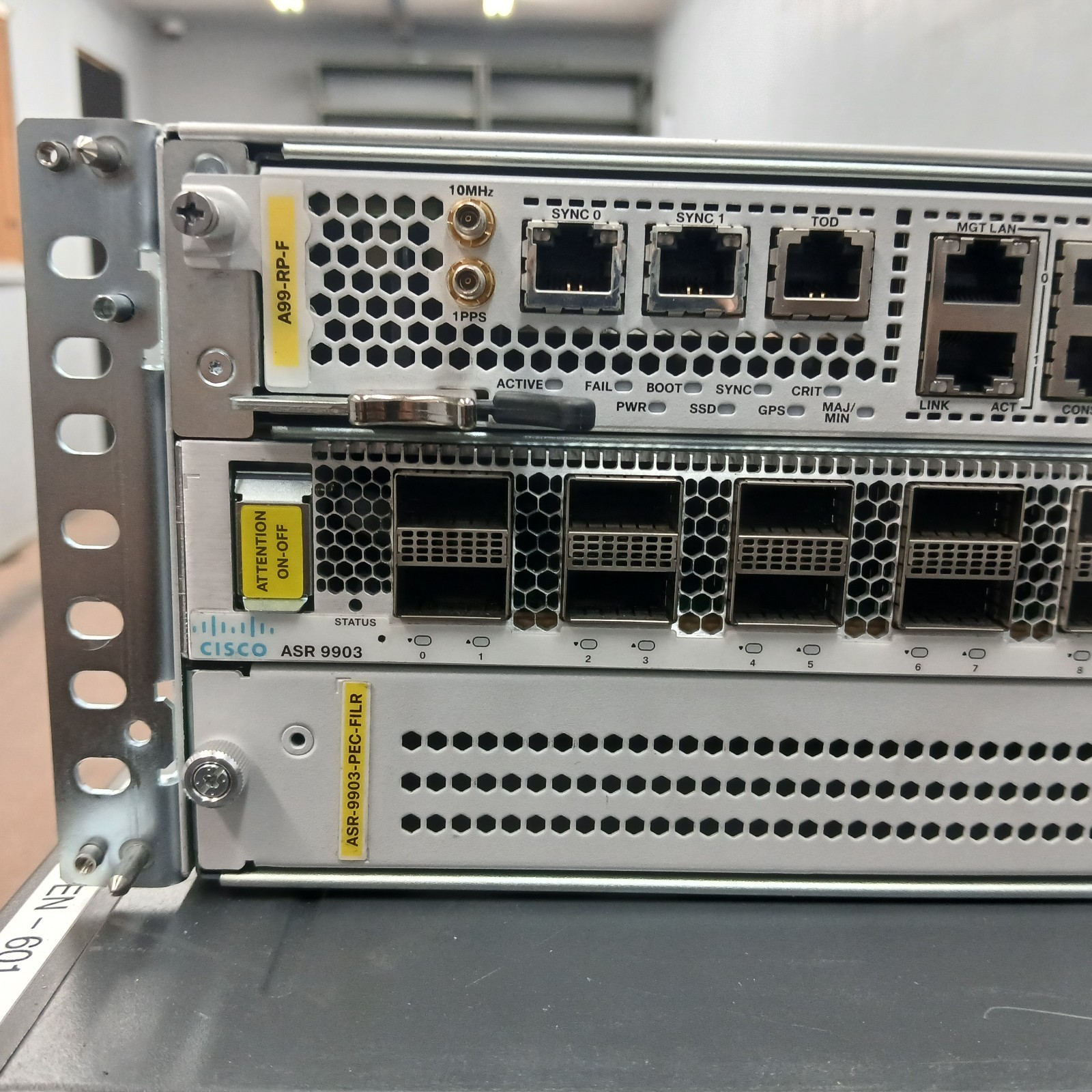 CISCO ASR-9903 with two Router Processors, It comes with 4 DC power & 4 Fan.
