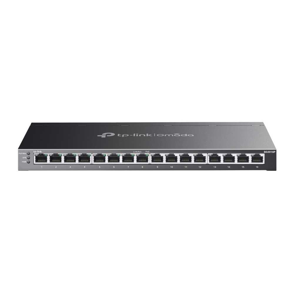 TP-Link SG2016P | Omada 16-Port Gigabit PoE Smart Managed Switch | 8* PoE Ports