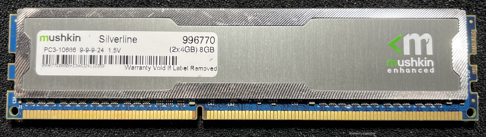 996770 Mushkin Silverline 4GB PC3-10600 DDR3-1333MHz non-ECC Unbuffered Memory