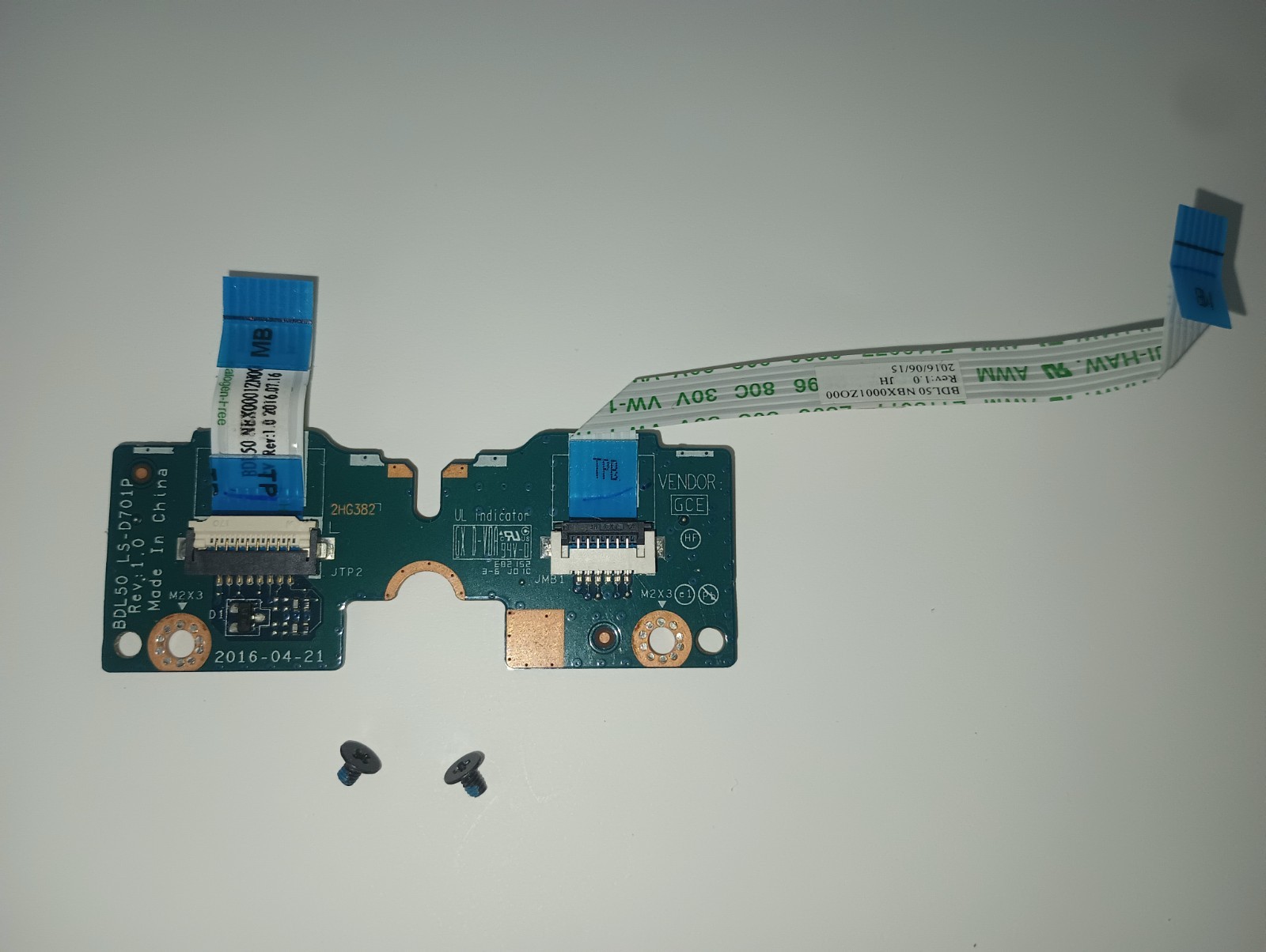 HP 15 TouchPad Button Board with Cables - Tested