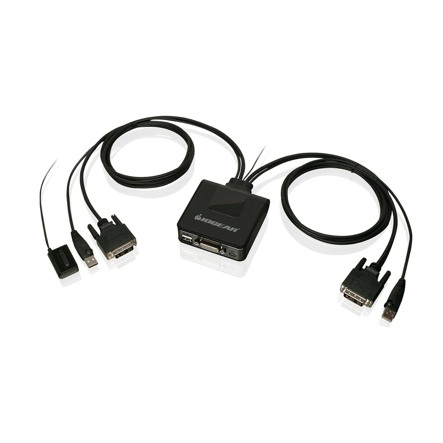 Iogear 2-Port Usb Dvi Cable Kvm Switch - 1920X1200 60Hz - Remote Push Button S