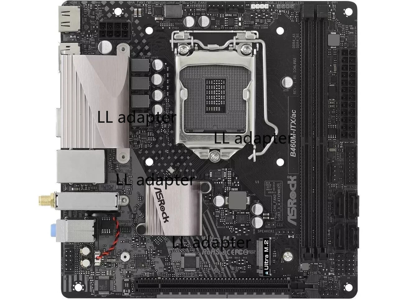 ASRock B460M-ITX/AC LGA 1200 Intel B460 SATA 6Gb/s Mini ITX Intel Motherboard