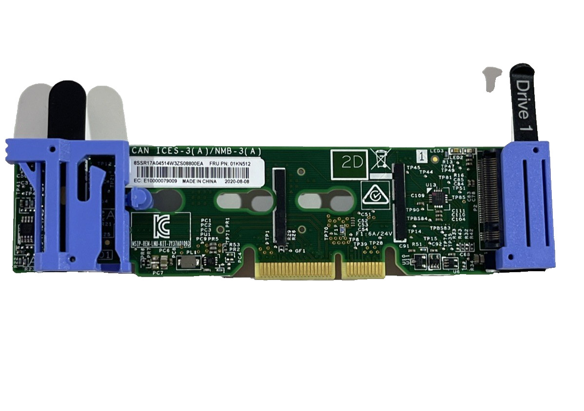 Lenovo Think System Dual M.2 SATA SSD Enablement Kit FRU P/N: 01KN512