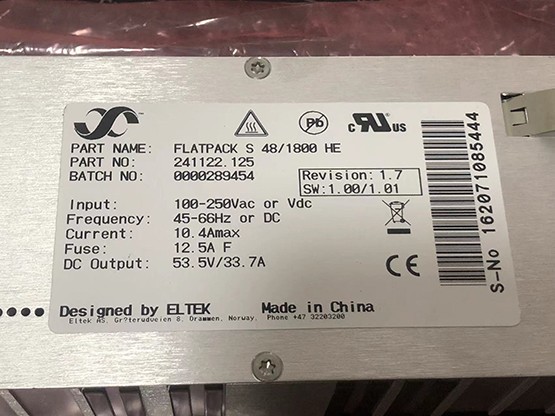 1PCS New ELTEK FLATPACK S 48/1800U Rectifier Module 241122.125 53.5V 33.7A-