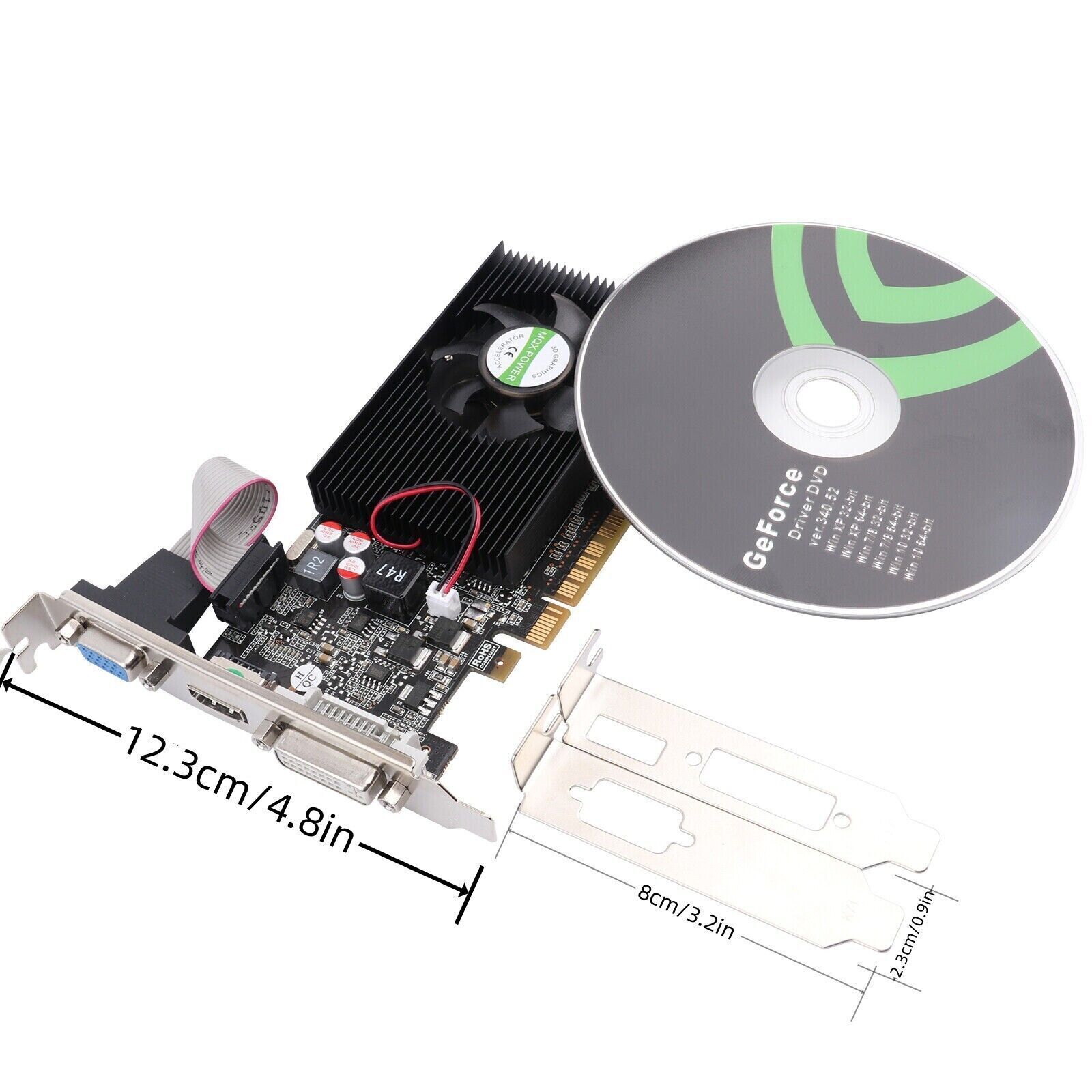 New MQX GeForce GTX 750 4GB OR GeForce GT 730 4GB PCIe Low Profile Video Card US