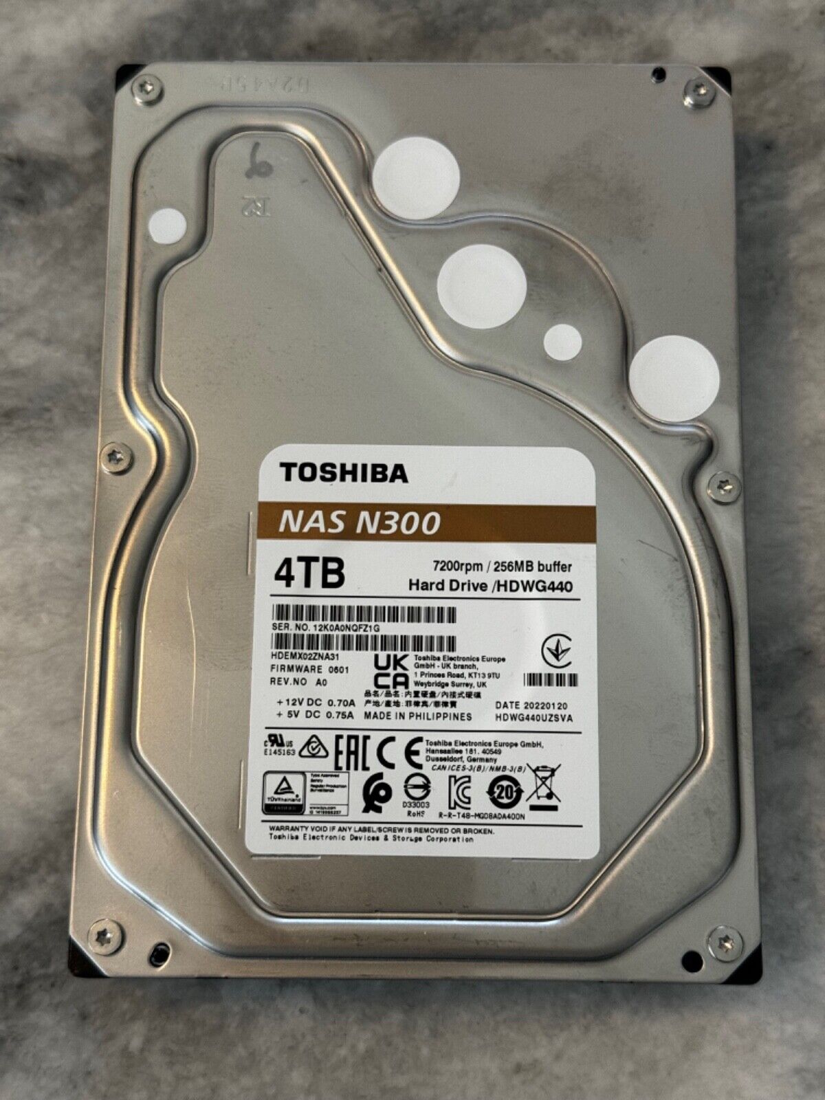 Toshiba NAS N300 4TB HDEMX02ZNA31 INTERNAL HARD DRIVE