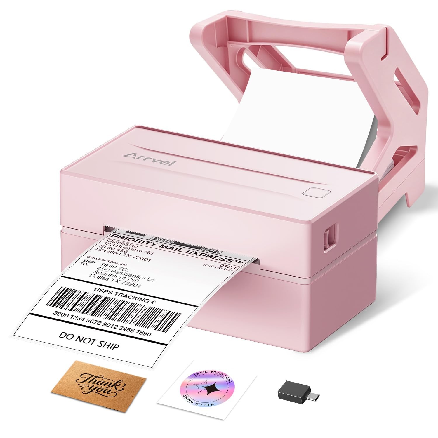 Arrvel Bluetooth Thermal Label Printer w/ Stand, 4x6 Shipping Label Printer