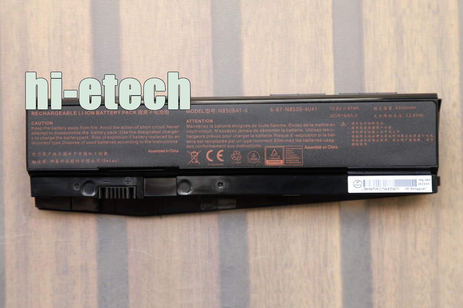 New Genuine N850BAT-6 Battery for Clevo N850HC N850HJ N850HJ1 6-87-N850S-6U71