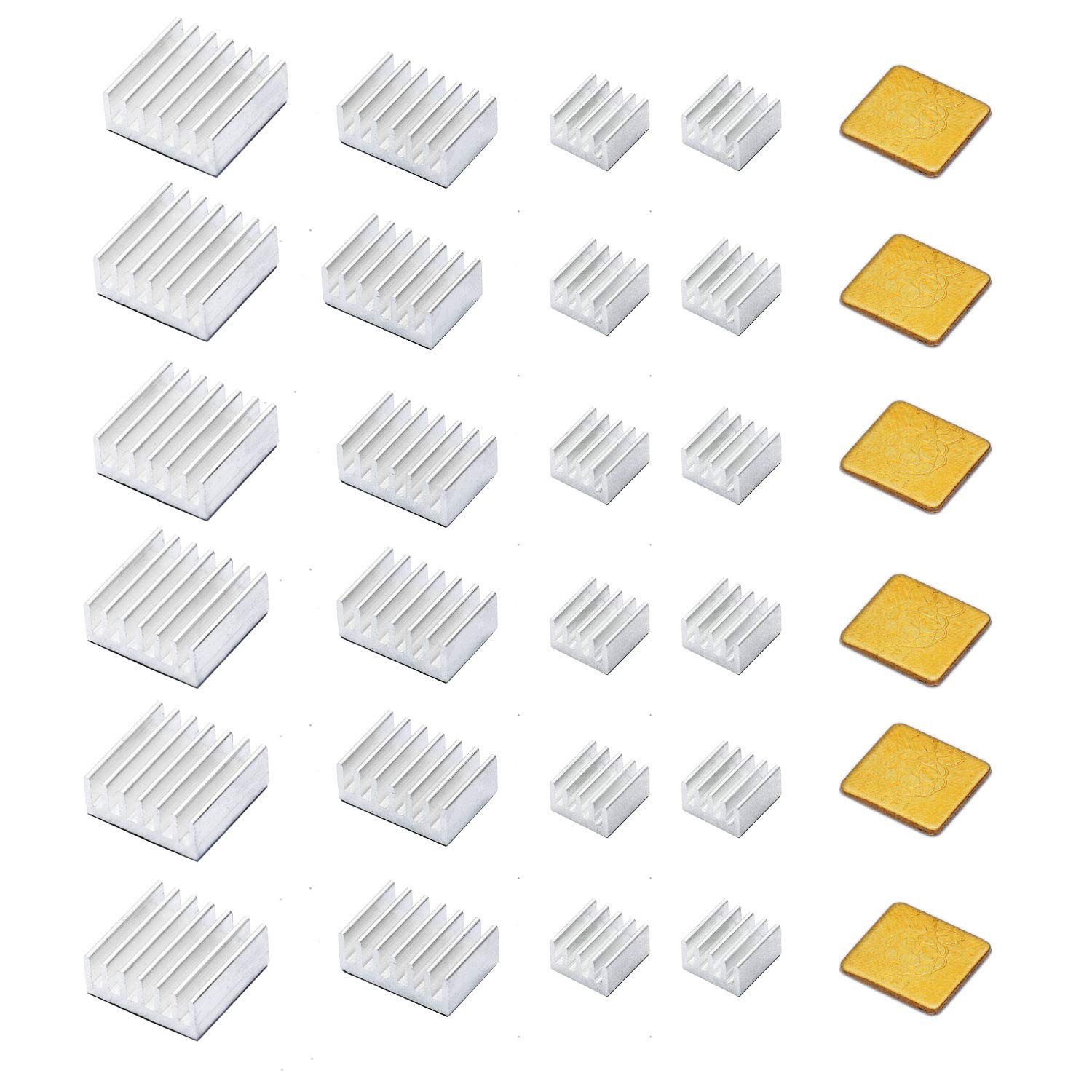 30 PCS Raspberry Pi 4 Heatsink Kit for Raspberry Pi B B+ 2/3/4/5