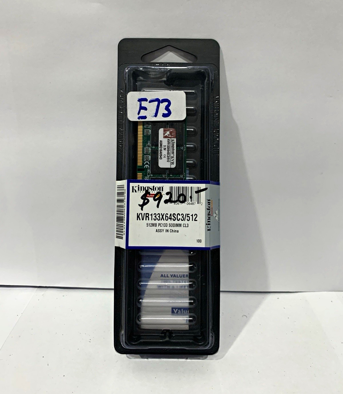 Kingston ValueRAM 512MB PC-133 SDR SDRAM 144-Pin SO-DIMM KVR133X64SC3/512