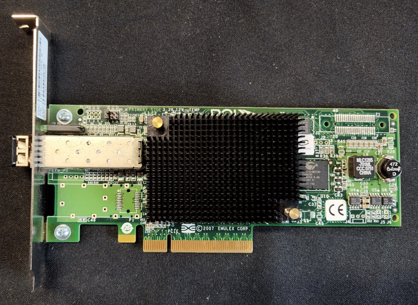 Dell CN6YJ-FH Emulex LPE12000-E 8GB PCIe Single Port Channel Card