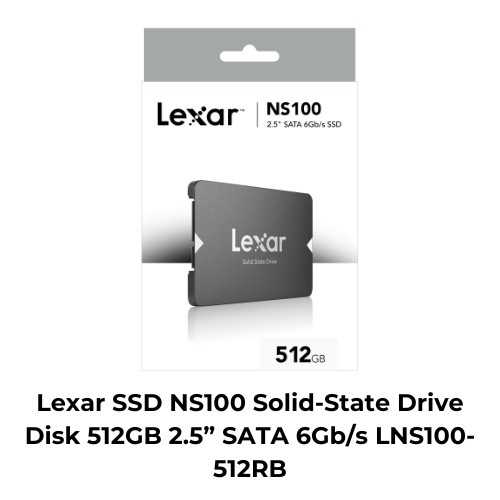 Lexar SSD NS100 Solid State Drive Disk 512GB 2.5” SATA 6Gb/s LNS100-512RB