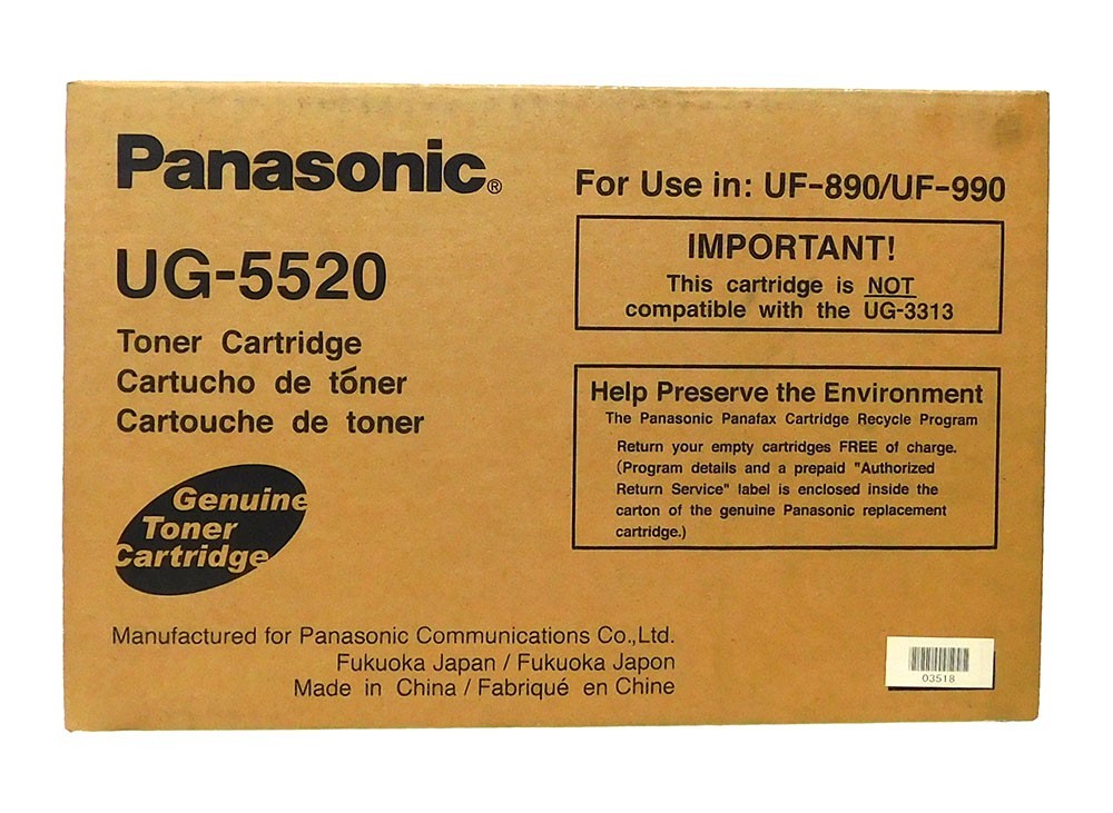 Panasonic UG5520 Black Toner Cartridge - New in Box