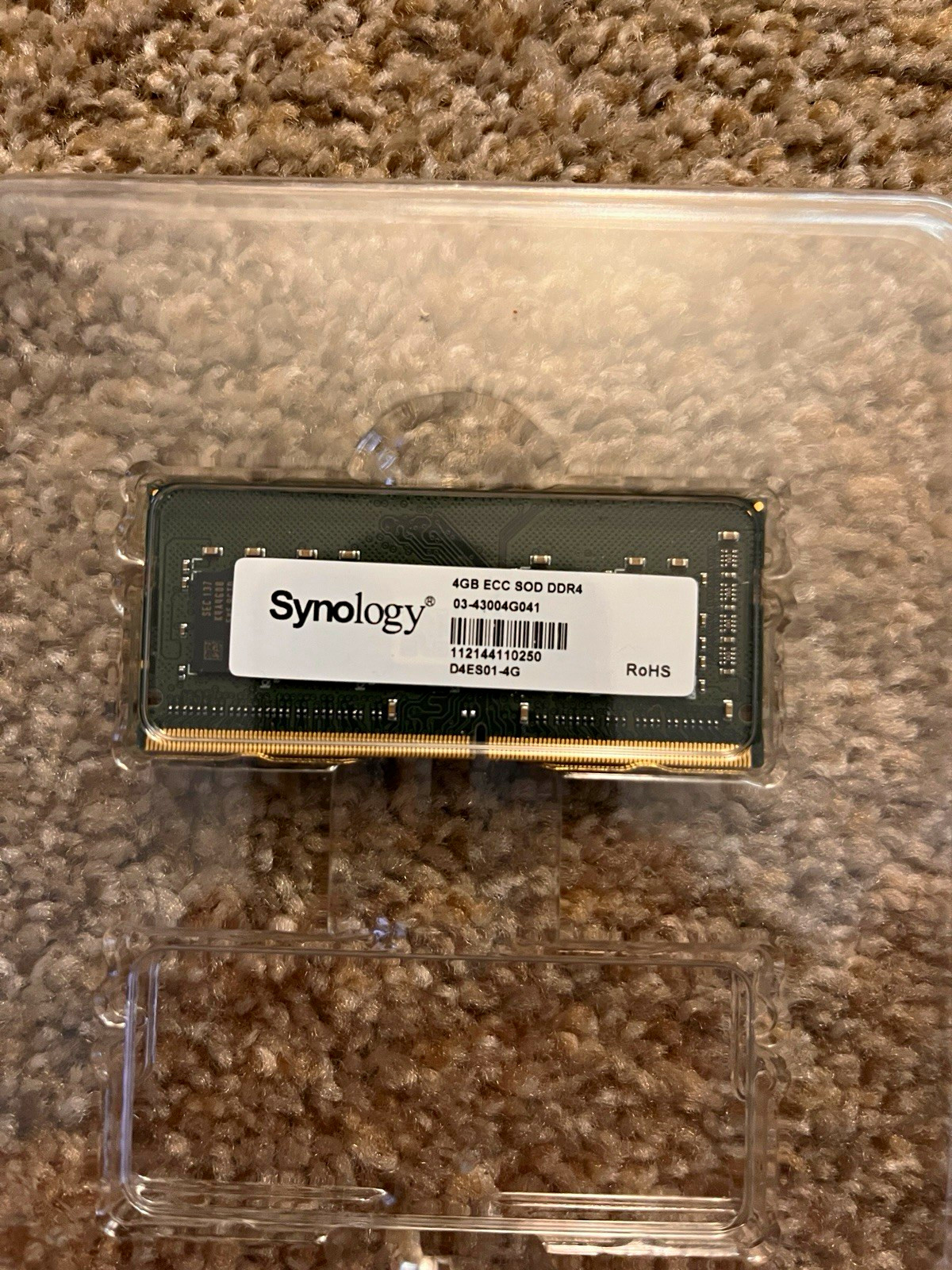 Synology 4GB ECC DDR4 SDRAM SO-DIMM 260-Pin RAM Module D4ES01-4G