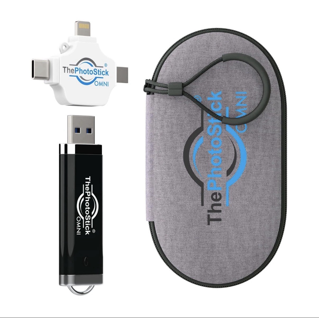 ThePhotoStick® Omni 128GB + Protective Case | Secure Photo & Video Backup