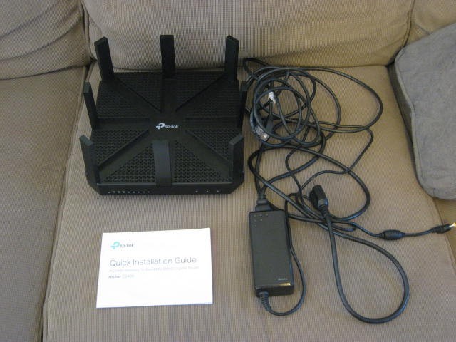 TP-Link AC5400 Wireless Wi-Fi Tri-Band Gigabit Router - Archer C5400 w/charger