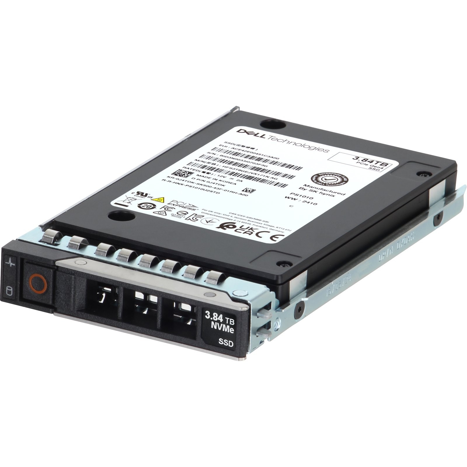 J4TDK-CD1 Dell 3.84TB Enterprise NVMe Gen4 RI TLC 2.5 SSD PS1010