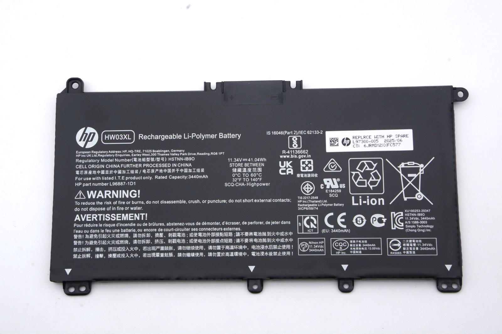 Original 11.34V 41.04Wh HW03XL Battery For HP Pavilion 15-EG 15-EH HP 17-CP OEM