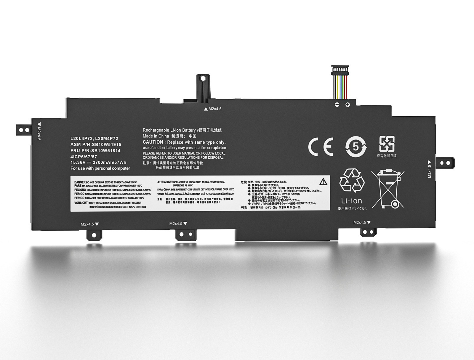 L20M4P72 57Wh Battery for Lenovo ThinkPad T14s 2nd Gen 2021