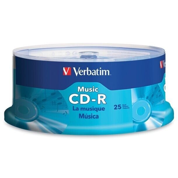 PE Verbatim 40x 80-Minute CD-R with Branded Surface 25 Pack