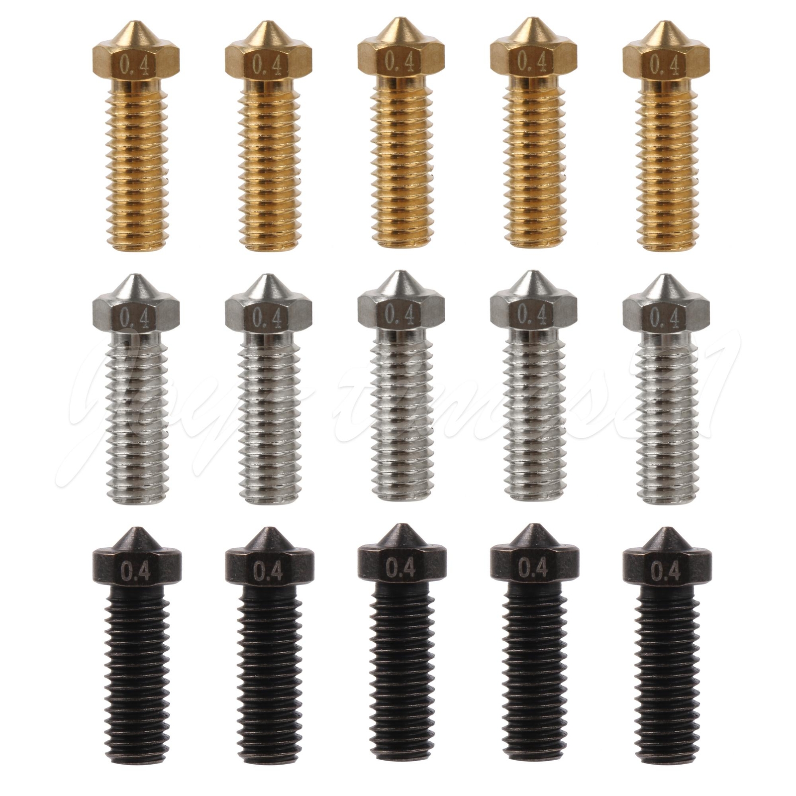 15x 3D Printer High Speed Nozzles M6 Hardened Replacement for Anycubic Vyper