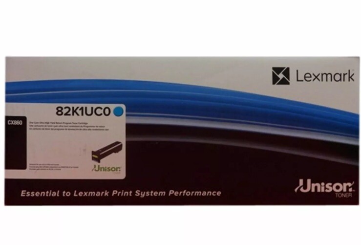 Genuine LEXMARK 82K1UC0 / CX860 Ultra High Cyan Return Cartridge New In Open Box