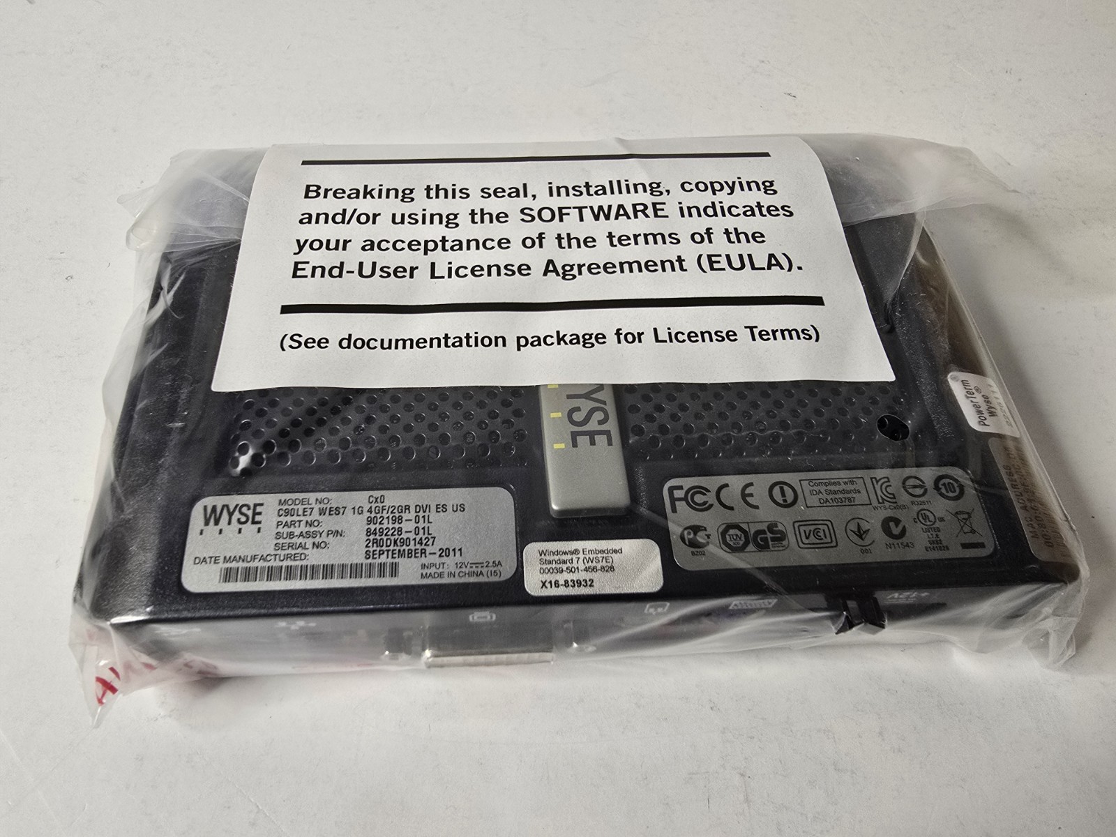 Wyse Cx0 C90LE7 Thin Client WES7 1GF/4G/2GR DVI ES US 902198-01L | NEW