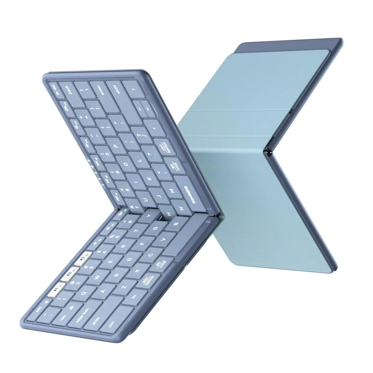 Samsers Full-Size Foldable Bluetooth Keyboard for Laptop Phone Tablet -Blue