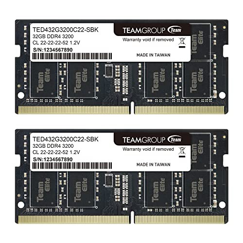 Elite DDR4 64GB Kit (2 x 32GB) 3200MHz PC4-25600 CL22 64GB Kit (2x32GB)