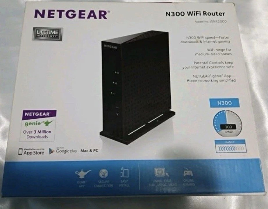 NETGEAR N300 WNR2000 Wireless Router 300 Mbps 4-Port LAN Parental Controls
