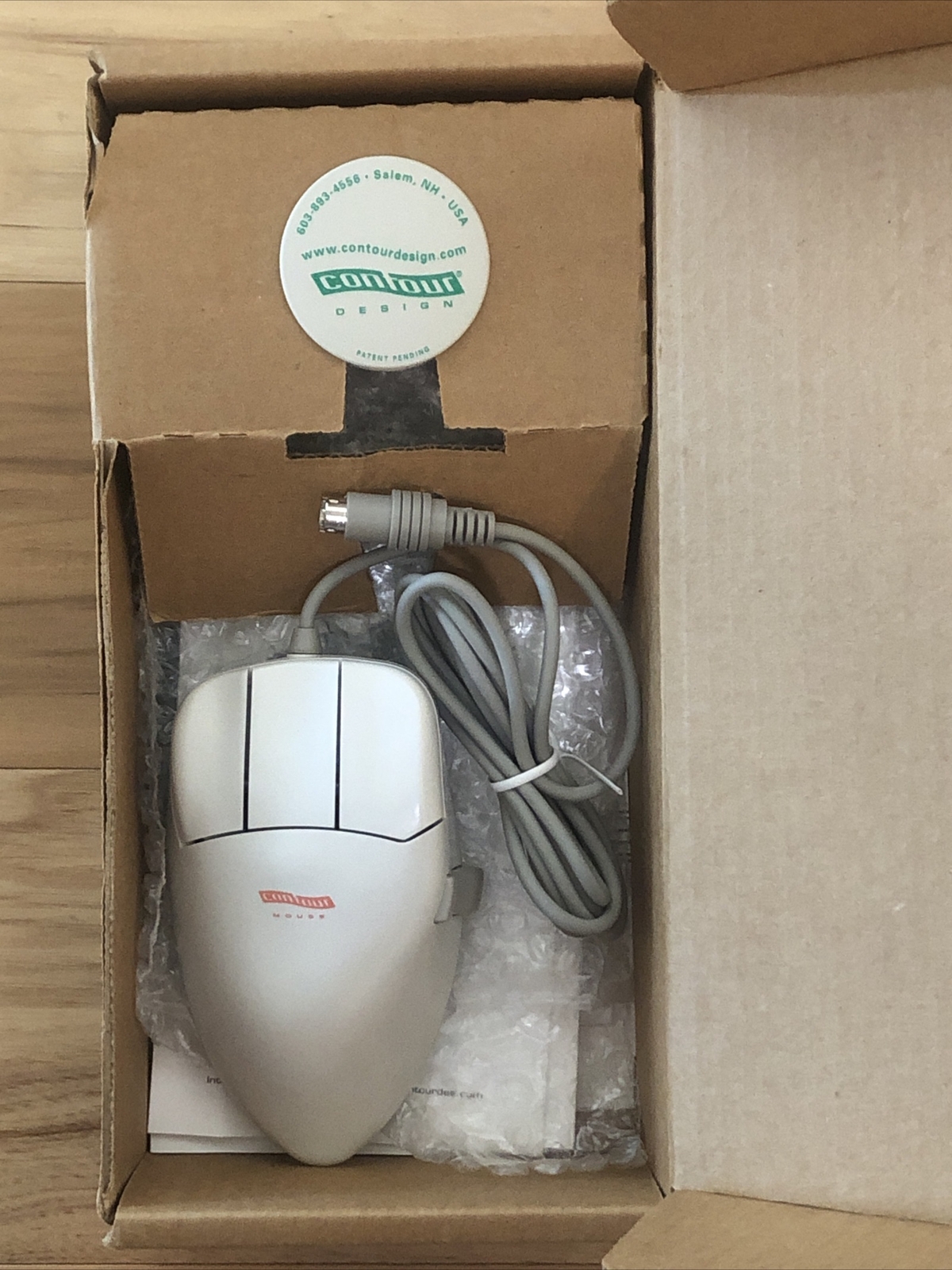 Contour Design Ball Mouse Small S-38 LEFT HANDED Ergonomic 1997 Vintage PS2-S-L