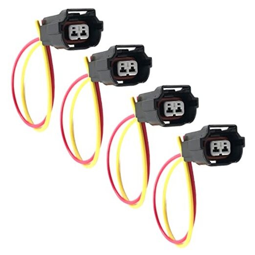  4Pcs Fuel Injector Connector Plug Wire 2Pin 06A973722 Compatible with A4 A6 