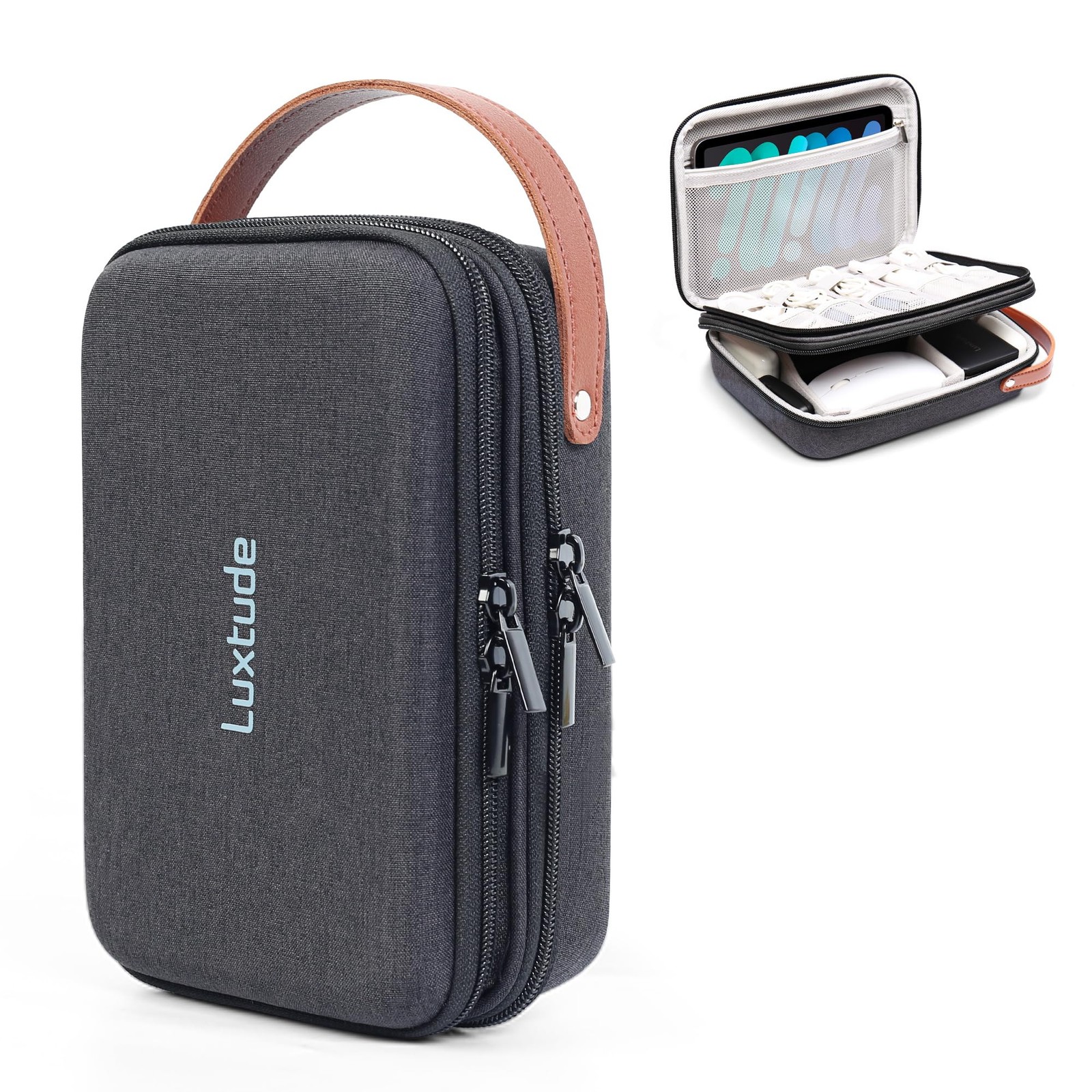 Luxtude Electronics Organizer Travel Case, Portable Tech Bag for Working/Trav...