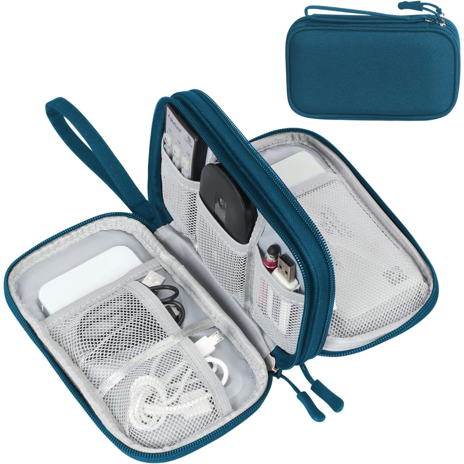 FYY Electronic Organizer, Travel Tech 7.5 x 4.3 x 2.2 inches, Dark Green