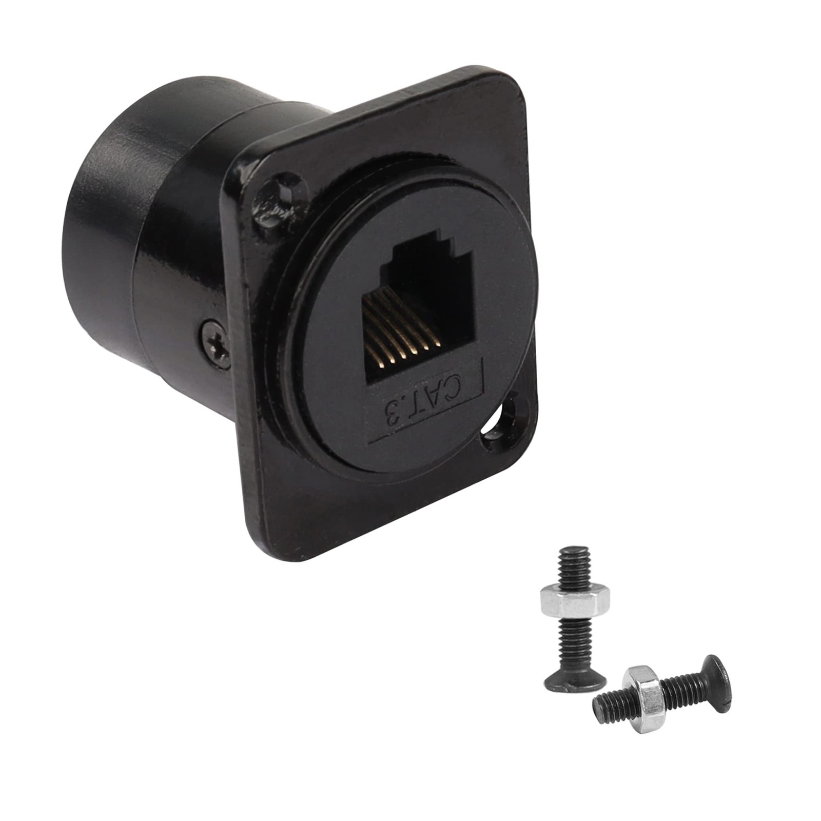 QIANRENON RJ11/RJ12 6P6C Panel Mount Feedthrough Connector CAT3 RJ12 Female to F
