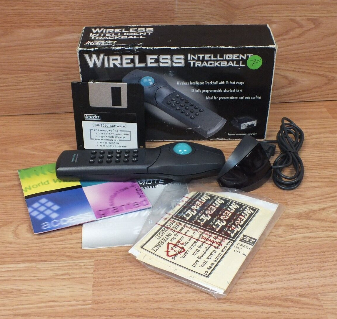 Vintage Wireless Intelligent Trackball Professional Web Remote (SV-2020) W/ Box