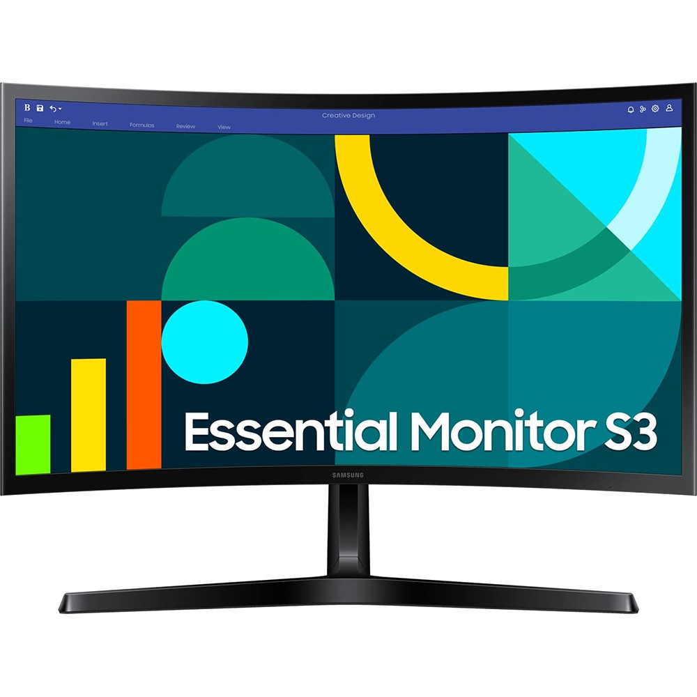 Samsung 24" Essential S3 Series FHD 100Hz 16:9 VA 1800R Curved Monitor Open Box