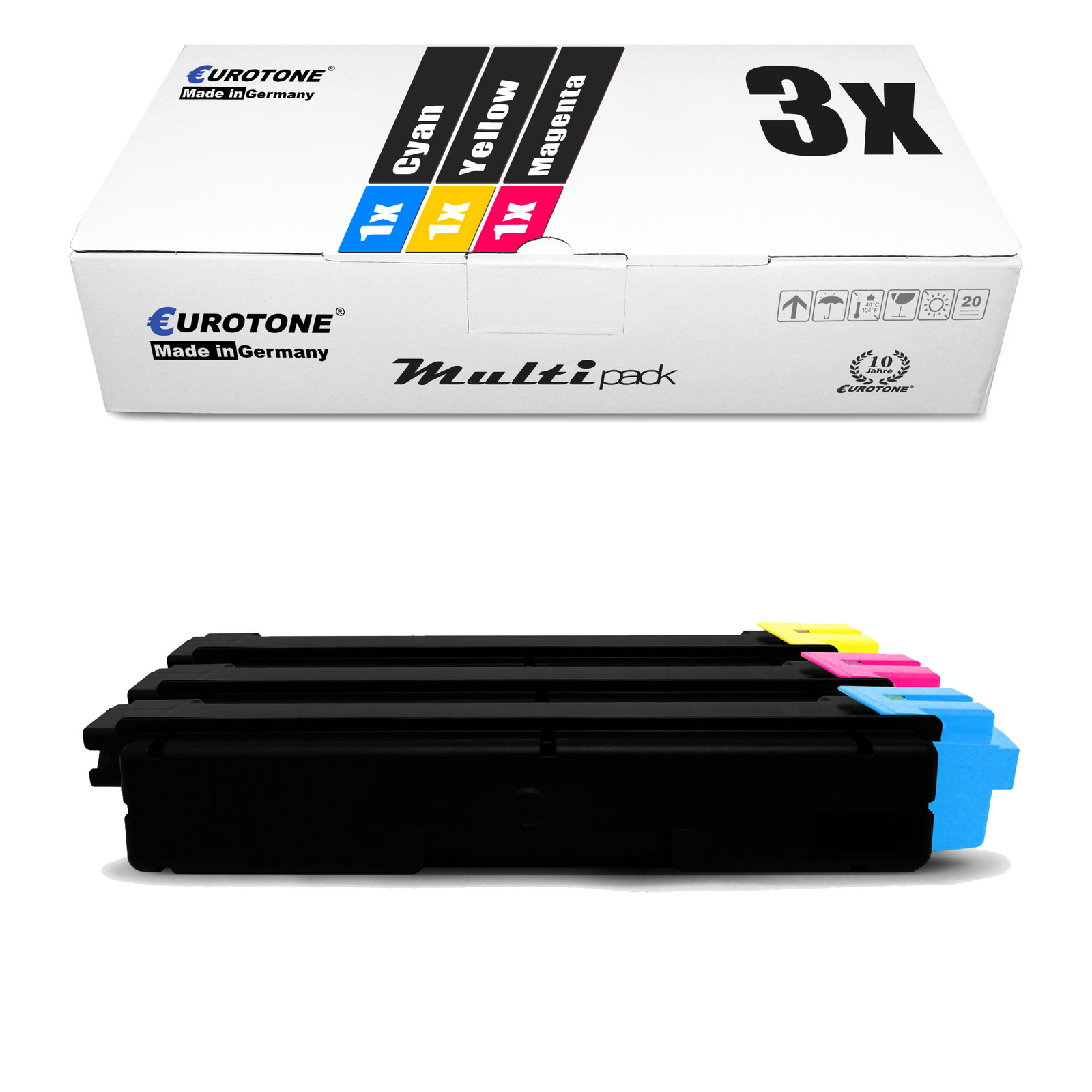 3x Eurotone ECO Toner for Kyocera Ecosys M-6035-cidn M-6535-cidn P-6035-cdn
