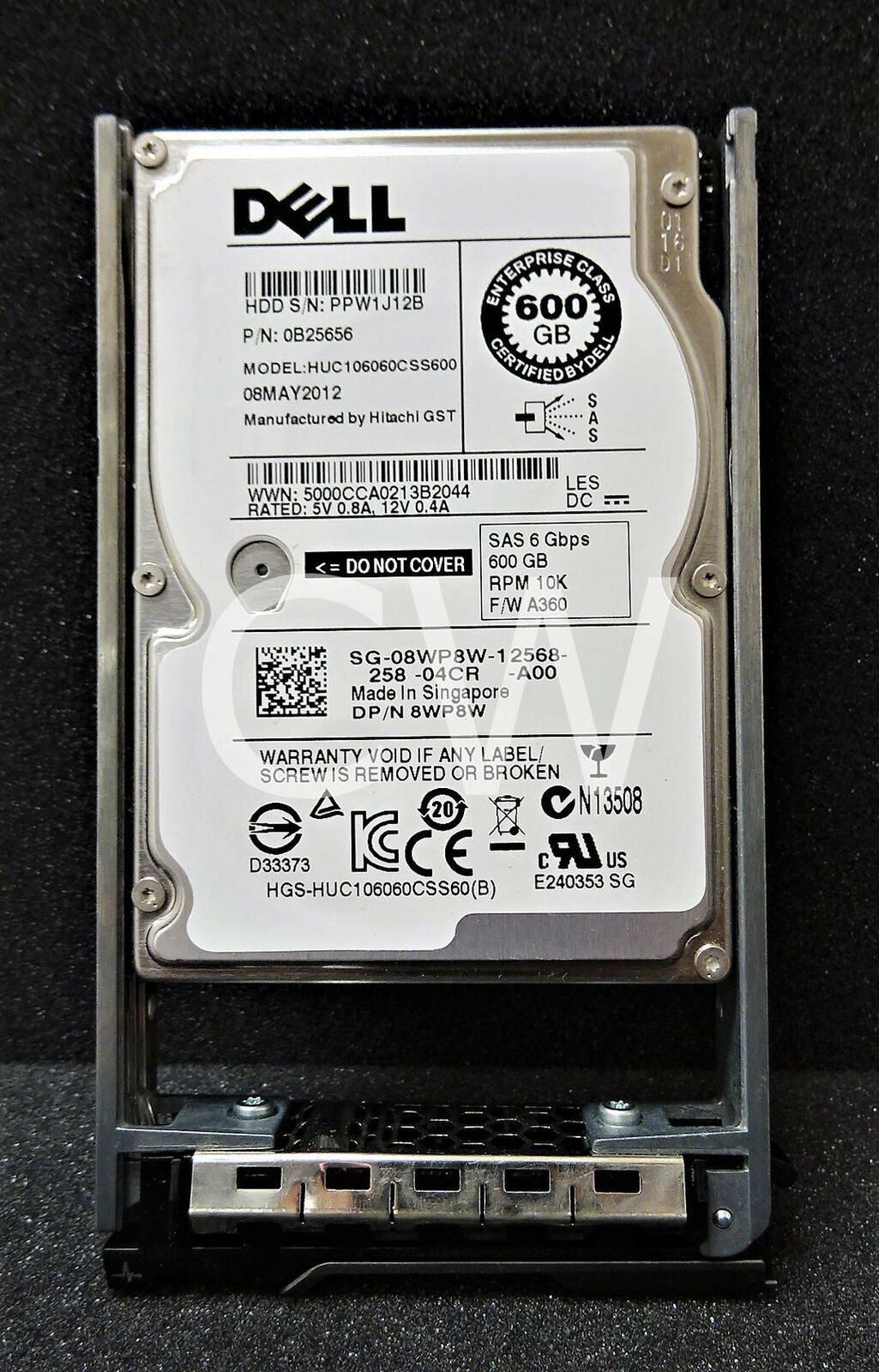 Dell ENT 8WP8W HUC106060CSS600 600GB 10K RPM 6Gb/s SAS 2.5